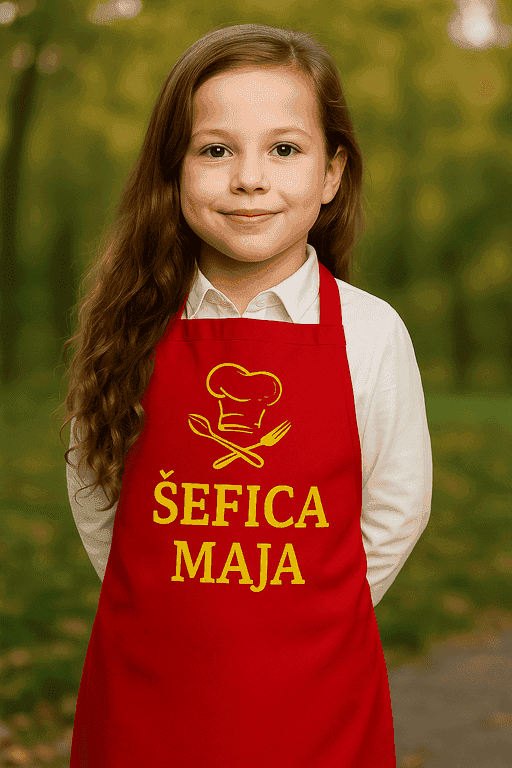 Pregača za male kuharice - ŠEFICA MAJA