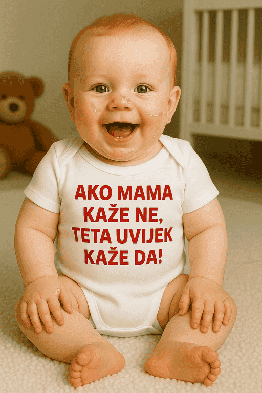 Bodi za bebe - AKO MAMA KAŽE NE, TETA UVIJEK KAŽE DA!