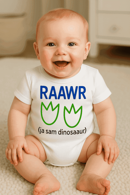 Bodi za bebe - RAAWR (ja sam dinosaaur)