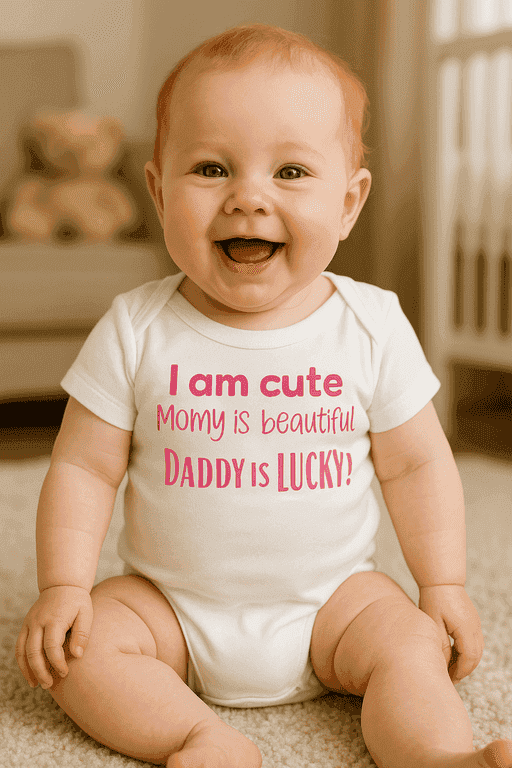 Bodi za bebe - I am cute Mommy is Beautiful DADDY is LUCKY!