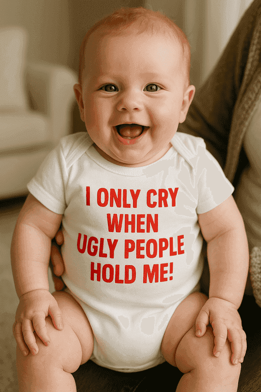Bodi za bebe - I ONLY CRY WHEN UGLY PEOPLE HOLD ME!