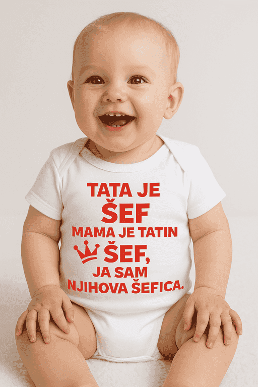 Bodi za bebe tata je šef, mama je tatin šef, ja sam šefica
