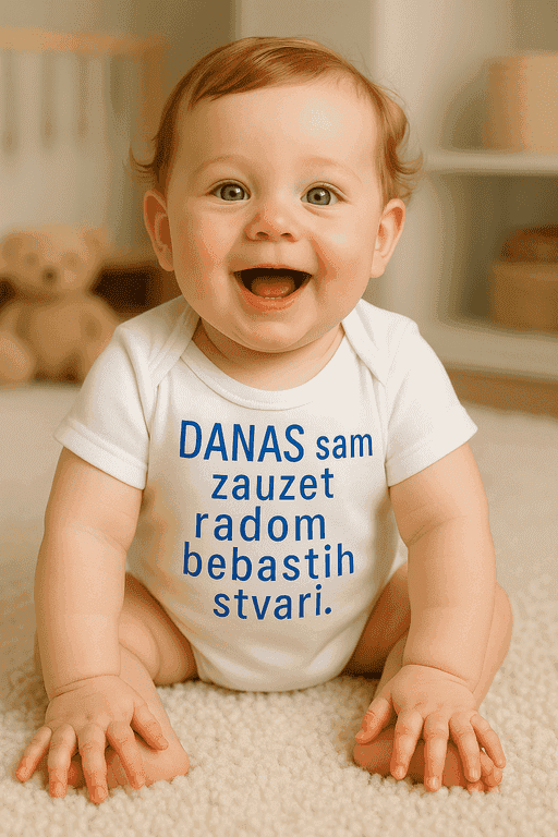 Bodi za bebe - DANAS sam zauzet radom bebastih stvari.