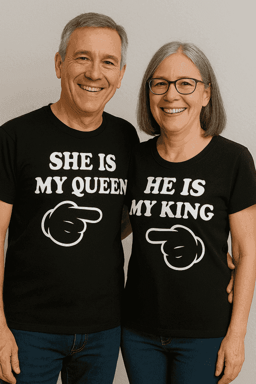 Majica za parove - SHE IS MY QUEEN HE IS MY KING