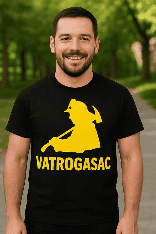 Majica za vatrogasce s obrubom vatrogasca