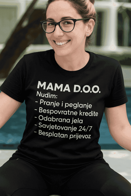 Majica MAMA D.O.O. nudim pranje, kredite, savjete, prijevoz