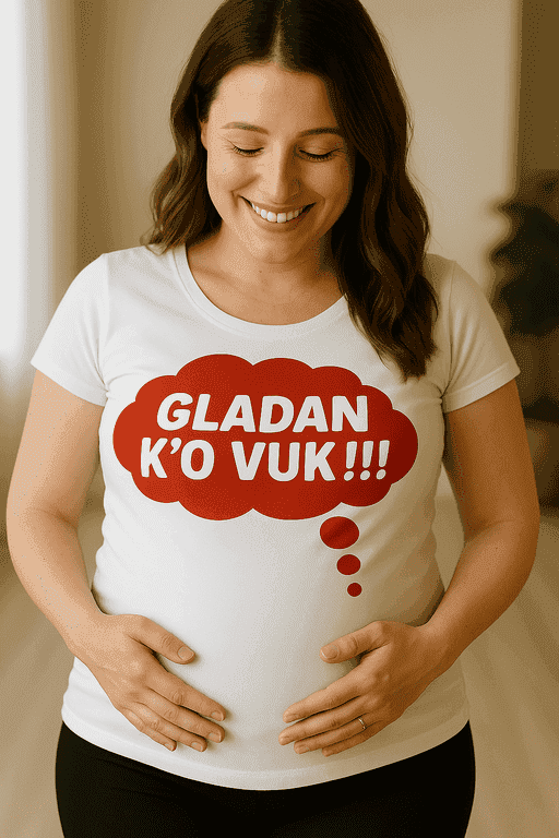 Majica za trudnice - GLADAN K'O VUK!!!