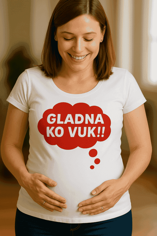 Majica za trudnice - GLADNA KO VUK!!