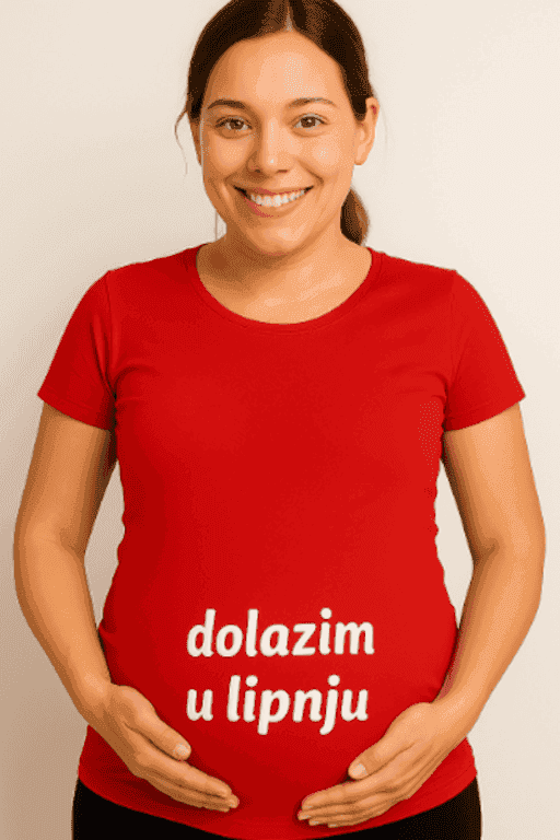 Majica za trudnice - dolazim u lipnju