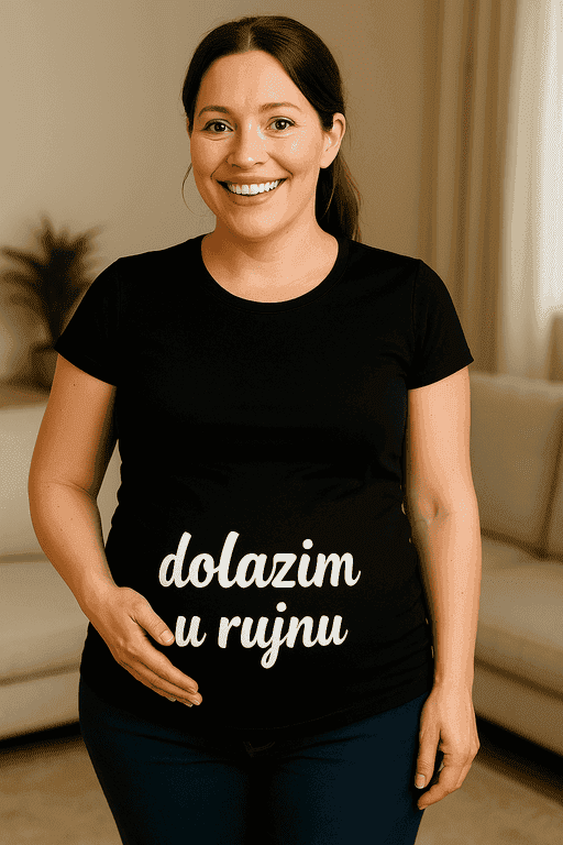 Majica za trudnice - dolazim u rujnu