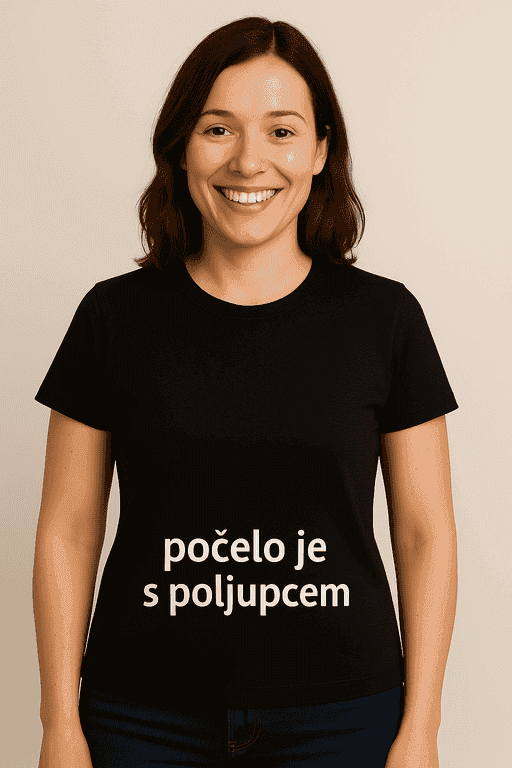 Majica za trudnice - počelo je s poljupcem