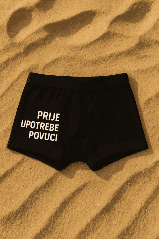 Bokserice za muškarce - PRIJE UPOTREBE POVUCI