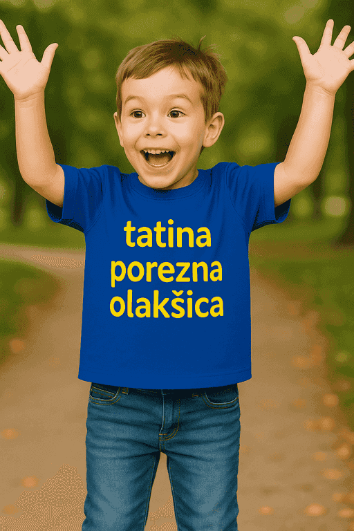 Majica za djecu i ponosne tate - tatina porezna olakšica