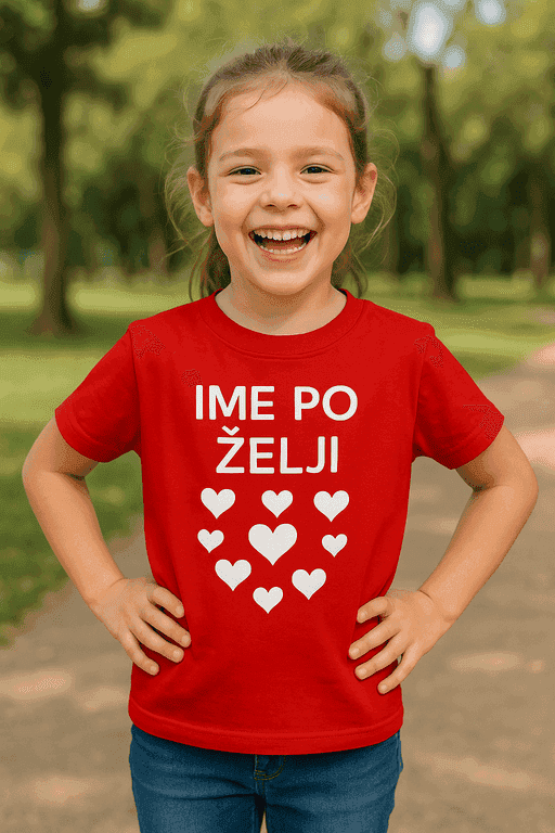 Majica za djevojčice - IME PO ŽELJI