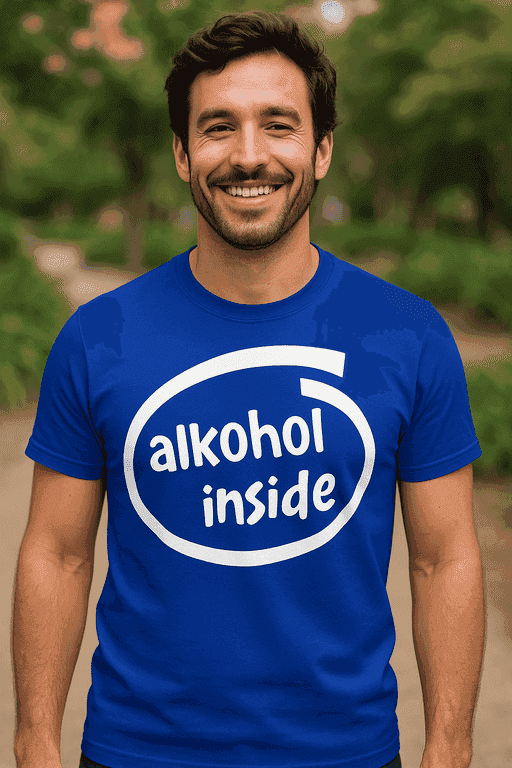 Majica za ljubitelje alkohola - alkohol inside