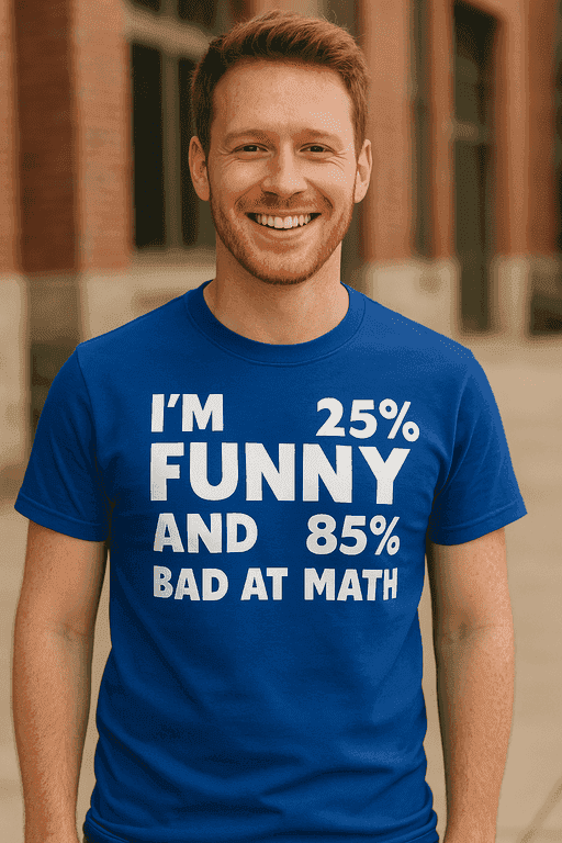 Majica za loše matematičare 25% funny 85% loš u matematici
