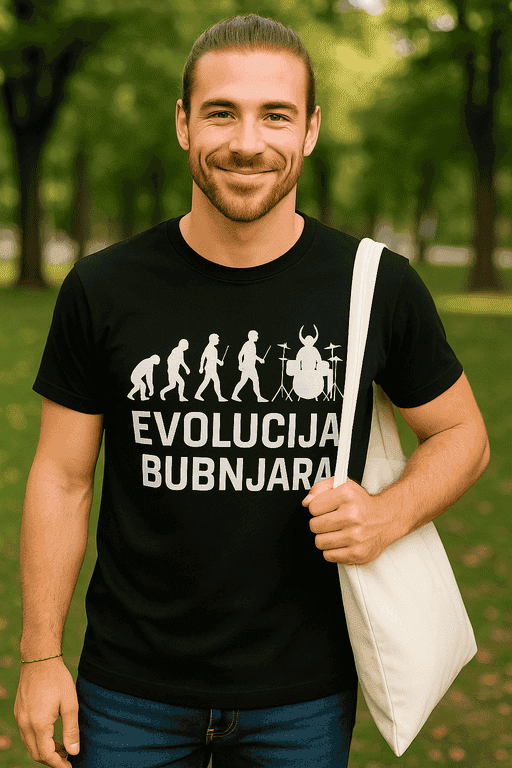 Majica za bubnjare - EVOLUCIJA BUBNJARA