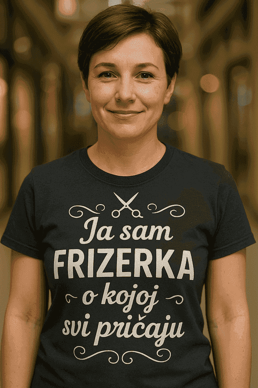 Majica za frizerku - Ja sam FRIZERKA o kojoj svi pričaju