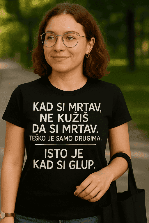 Majica kad si mrtav ne kužiš, isto je kad si glup