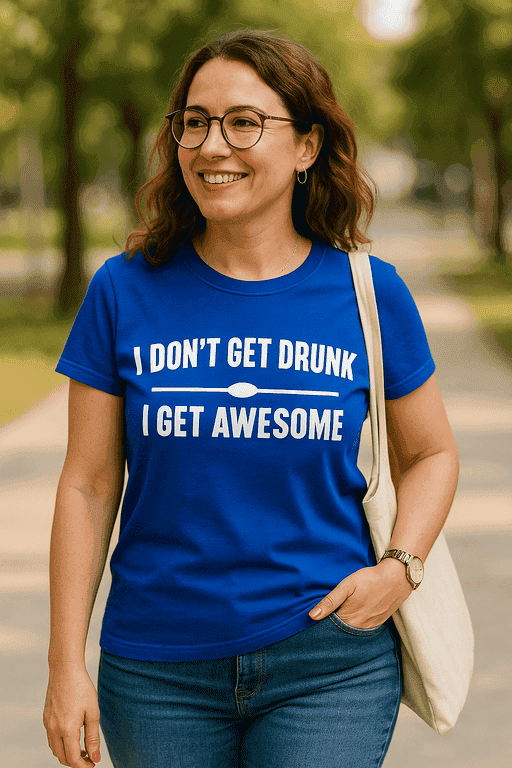 Majica za ekipu za izlazak - I DON’T GET DRUNK I GET AWESOME