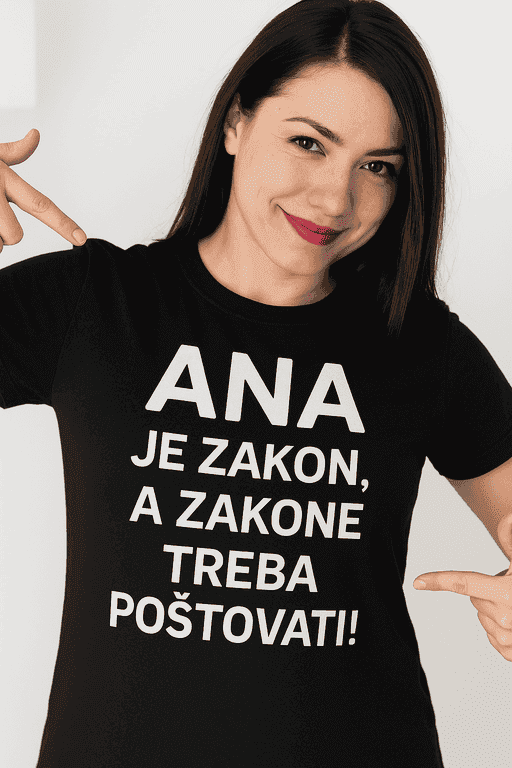 Majica za Anu - ANA JE ZAKON, A ZAKONE TREBA POŠTOVATI!