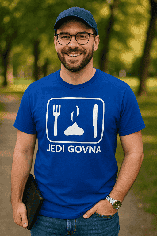 Majica za ljubitelje crnog humora - JEDI GOVNA