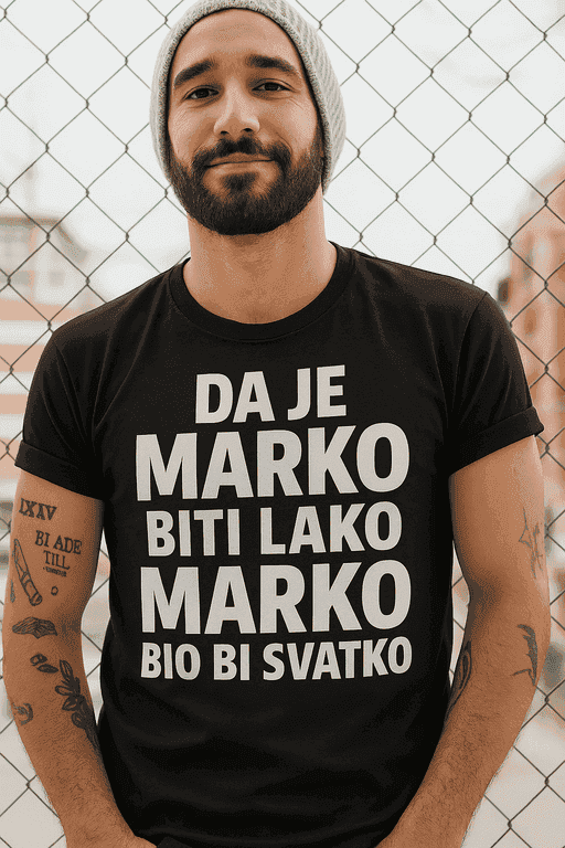 Majica za Marka - DA JE MARKO BITI LAKO MARKO BIO BI SVATKO