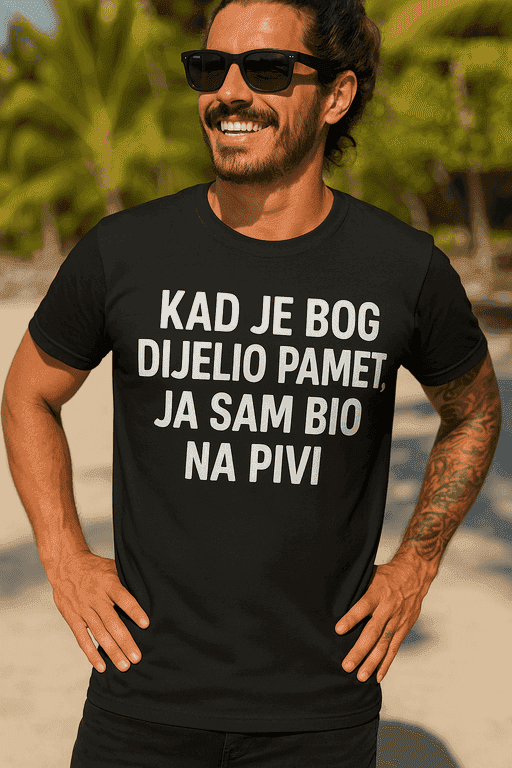 Majica kad je bog dijelio pamet, ja sam bio na pivi