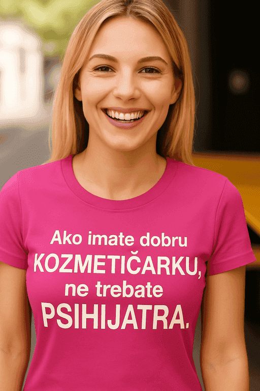 Majica Ako imaš dobru kozmetičarku, ne trebaš psihijatra