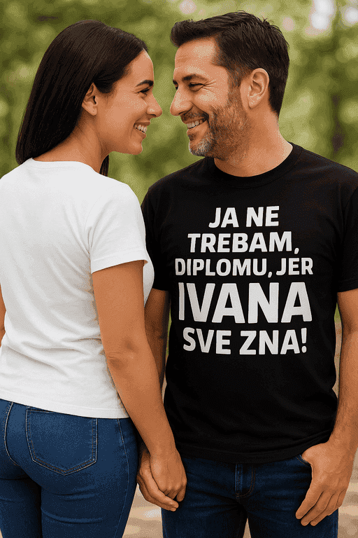 Majica ja ne trebam diplomu, jer Ivana sve zna