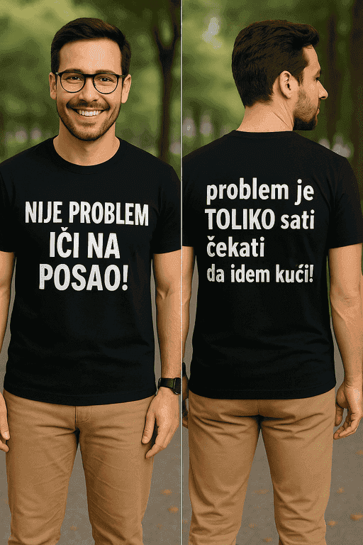 Majica nije problem ići na posao, problem je čekati kući