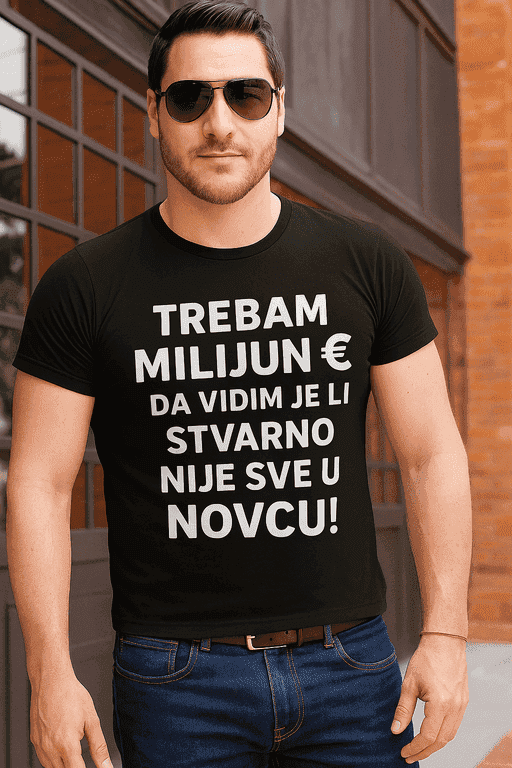 Majica trebam milijun € da vidim je li nije sve u novcu
