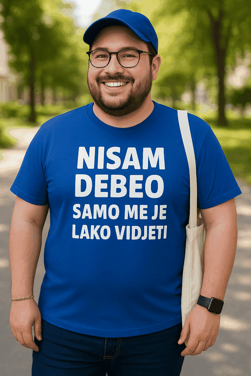 Majica nisam debeo, samo me je lako vidjeti