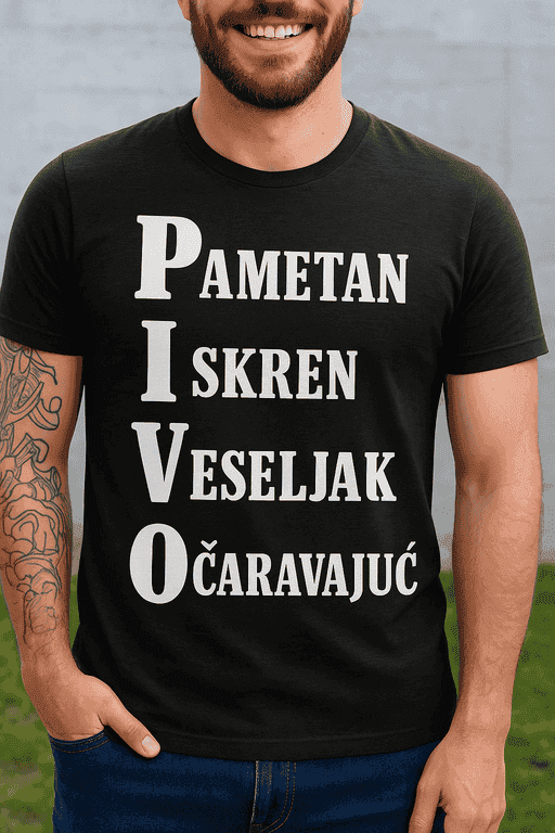 Majica pametan iskren veseljka očaravajuć pivo