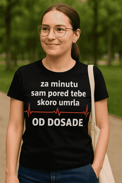 Majica za sarkastične žene skoro umrla od dosade