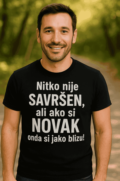 Majica Nitko nije savršen, ali ako si Novak si blizu