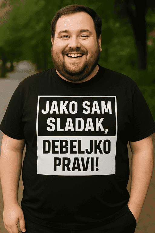 Majica jako sam sladak, debeljko pravi