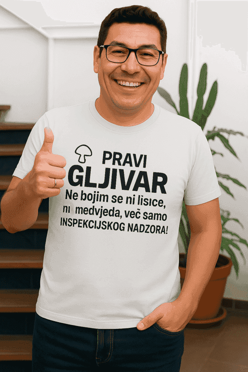 Majica za gljivare pravi gljivar boji se samo inspekcije