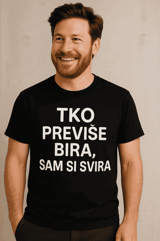 Majica za izbirljive osobe - TKO PREVIŠE BIRA, SAM SI SVIRA