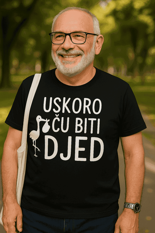 Majica za budućeg djeda - USKORO ĆU BITI DJED