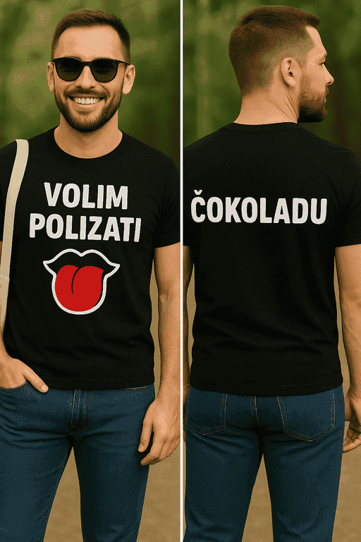 Majica volim polizati čokoladu