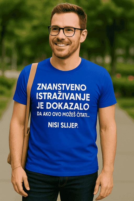 Majica znanstveno istraživanje - nisi slijep