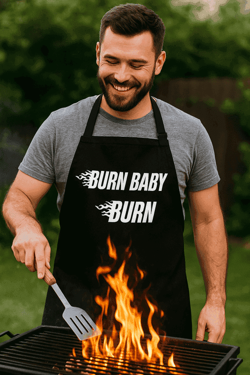 Pregača za roštilj majstore - BURN BABY BURN