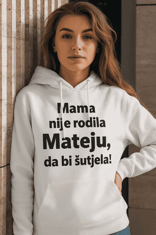 Hoodie za Mateju - Mama nije rodila Mateju, da bi šutjela!