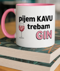 Šalica ‚pijem KAVU trebam GIN' - za ljubitelje kave i gina