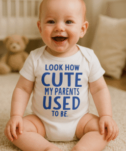 Slatka beba u bodiju sa zabavnom porukom, moderni dječji odjevni predmeti, Top-majice.hr.