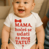 Sretna beba u majici s natpisom za tatu, roditeljski dar, tiskana odjeća za djecu.