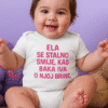 Smiješna dječja majica s natpisom, idealno za djevojčice i odjeću za djecu.