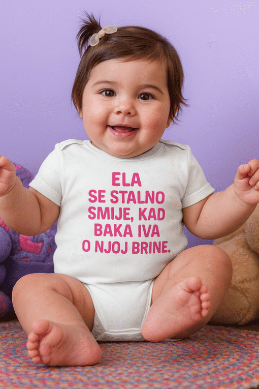 Smiješna dječja majica s natpisom, idealno za djevojčice i odjeću za djecu.