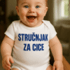 - Slika dječje majice s natpisom "Stručnjak za cice".
